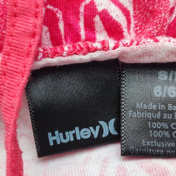 Hurley summer dress women youth size S (6) red lightweight open shoulders straps - Picture 5 of 12